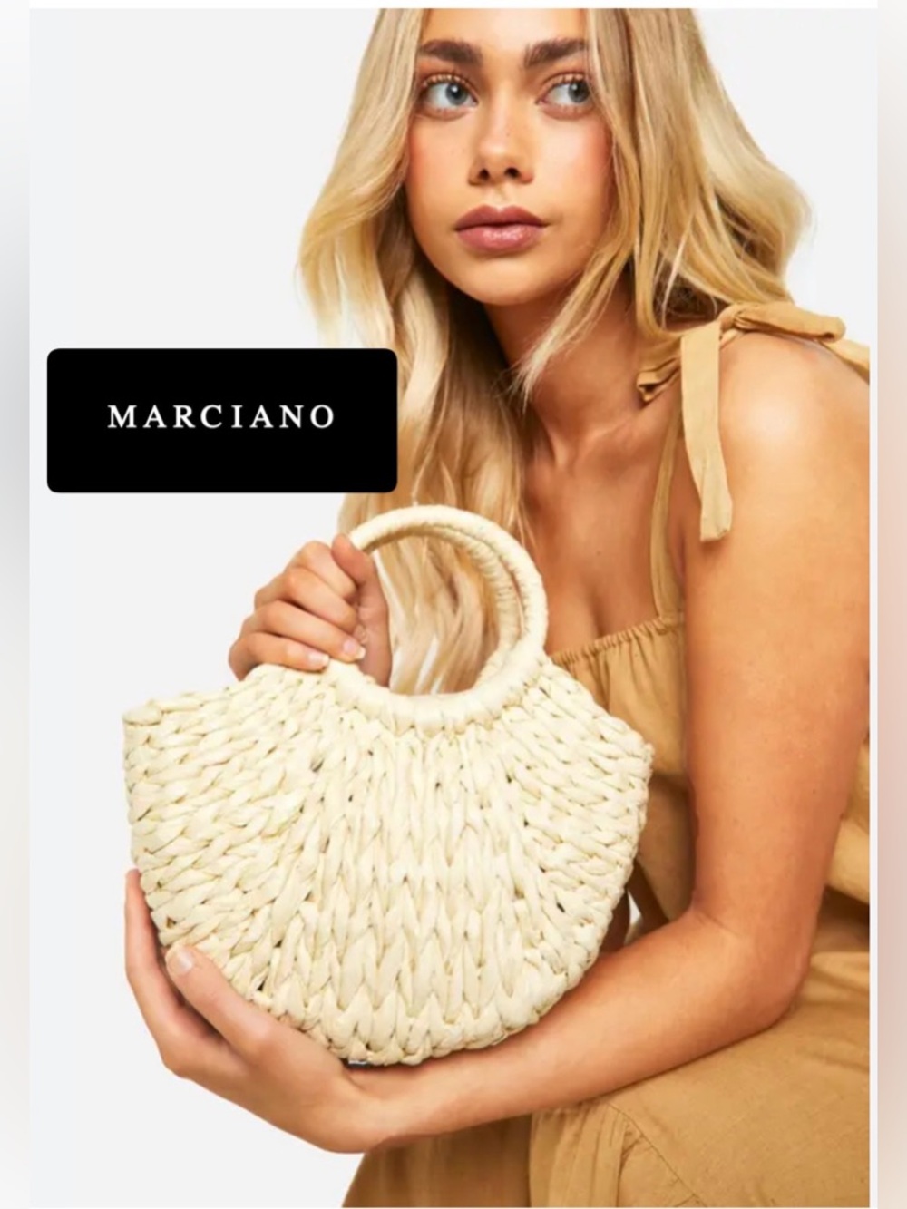 Marciano Woven Tote. New with tags